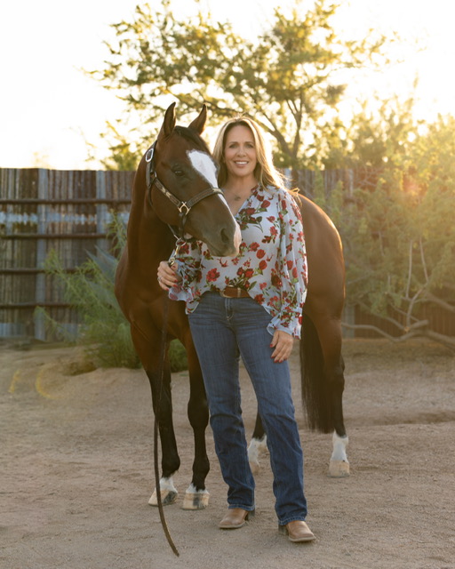 Standing with a horse